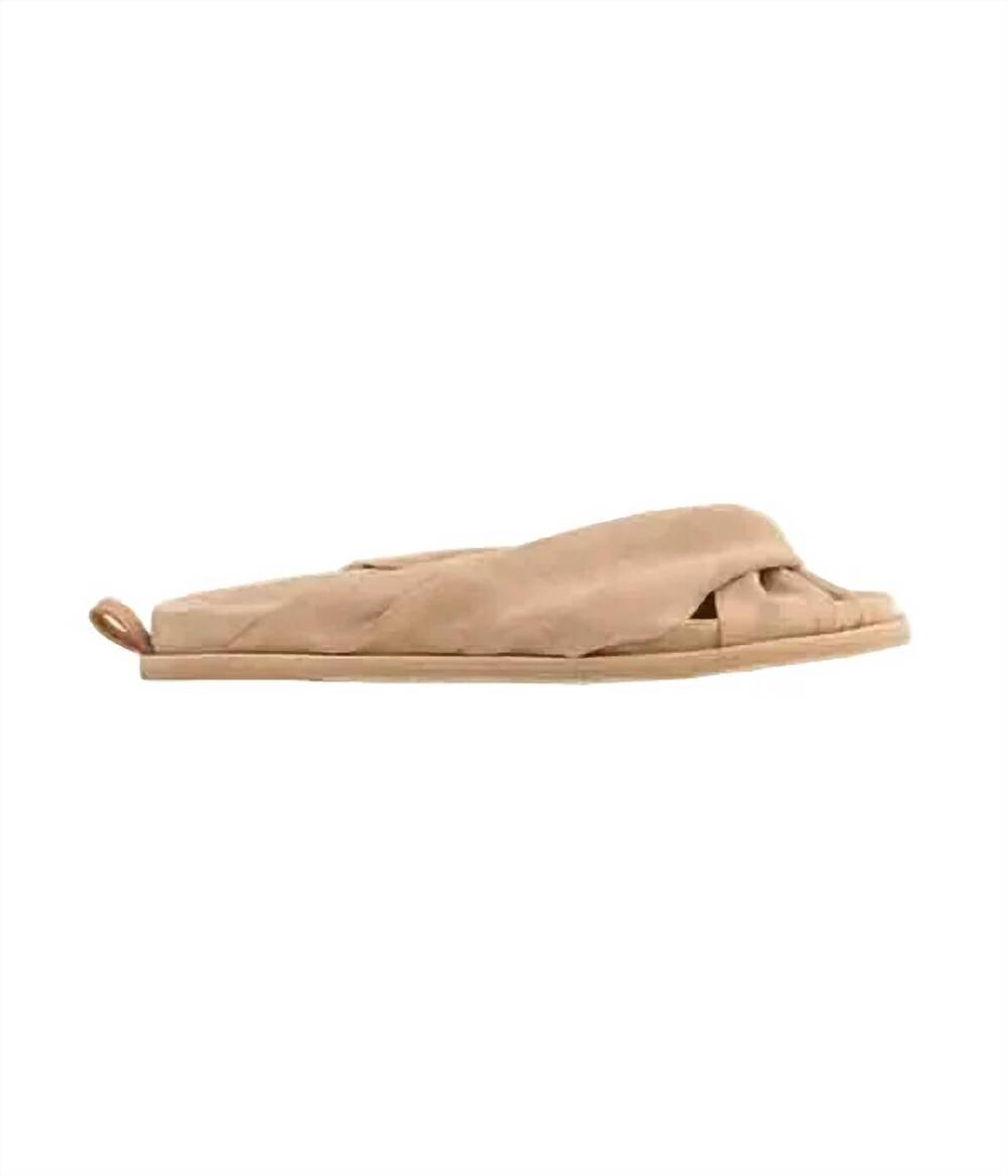 NEW FORTE FORTE women's suede crossed sandals in sand